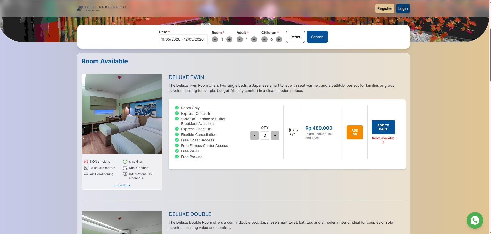 Halaman Booking Online System